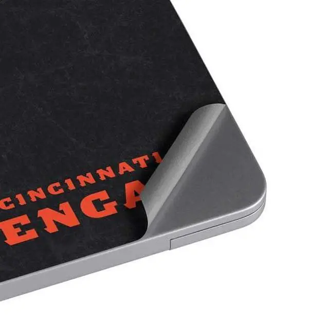 Alt view image 4 of 4 - Decal Laptop Skin Compatible with MacBook Air 13in M4 (2025) - Officially Licensed NFL Cincinnati Bengals - Distressed Design