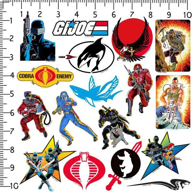Alt view image 2 of 6 - G.I. Joe Retro 150 Vinyl Stickers Waterproof Die-Cut Decals Laptop Car