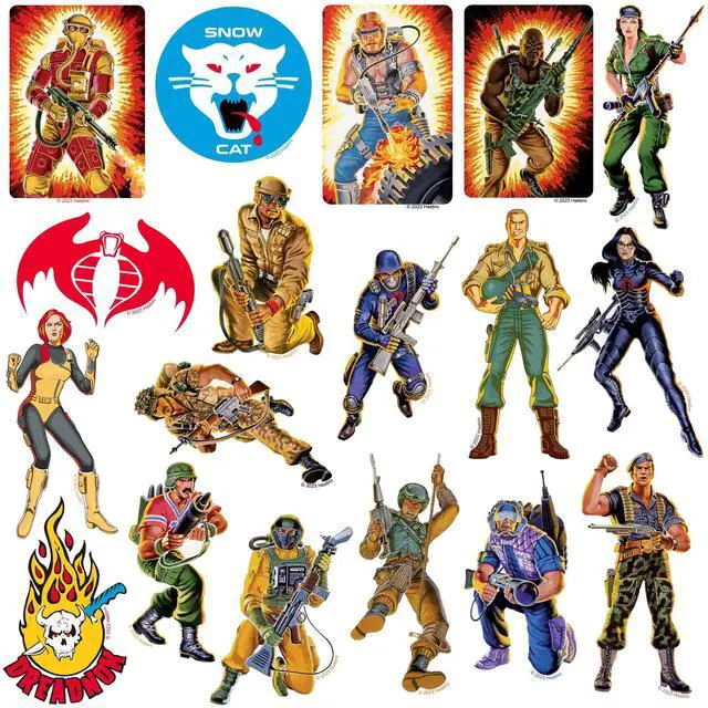 Alt view image 3 of 6 - G.I. Joe Retro 150 Vinyl Stickers Waterproof Die-Cut Decals Laptop Car