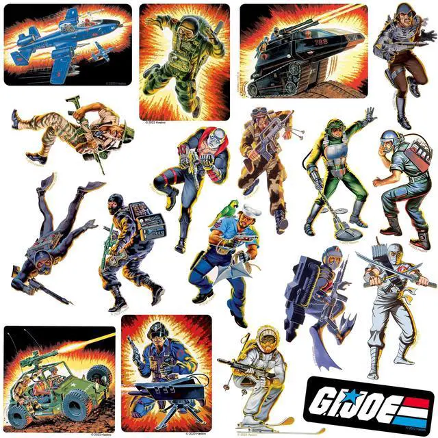 Alt view image 4 of 6 - G.I. Joe Retro 150 Vinyl Stickers Waterproof Die-Cut Decals Laptop Car