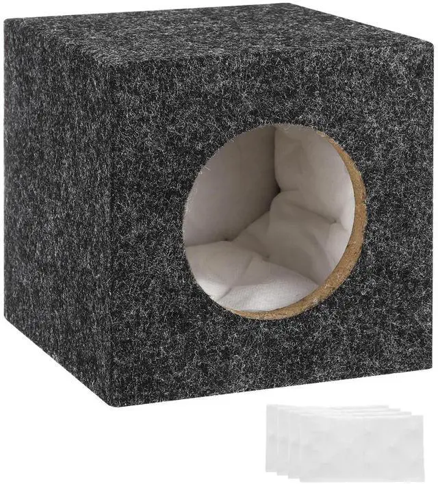 Main image of 5 Inch Ported Wooden Speaker Enclosure, Gray Single Vented Subwoofer Box Car Audio Truck Speaker Box for DIY Home Vehicles Audio Custom Sound Supplies