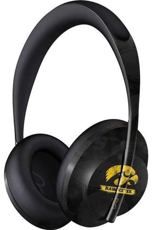 Main image of Decal Audio Skin Compatible with Bose Noise Cancelling Headphones 700 - Officially Licensed Iowa Hawkeyes Distressed Logo Design