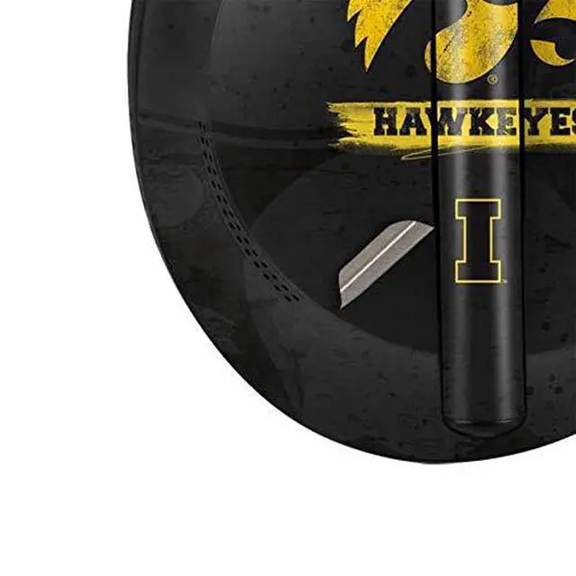 Alt view image 3 of 4 - Decal Audio Skin Compatible with Bose Noise Cancelling Headphones 700 - Officially Licensed Iowa Hawkeyes Distressed Logo Design