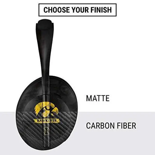 Alt view image 4 of 4 - Decal Audio Skin Compatible with Bose Noise Cancelling Headphones 700 - Officially Licensed Iowa Hawkeyes Distressed Logo Design
