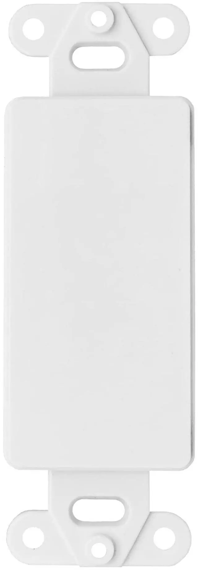 Main image of 0 Port, Decora RJ45 Network Keystone Wall Plate Insert, White, 25 Pc(s)