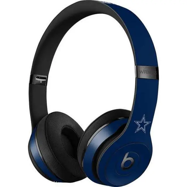 Alt view image 3 of 3 - Decal Audio Skin Compatible with Beats Solo 3 Wireless - Officially Licensed NFL Dallas Cowboys Blue Performance Series Design