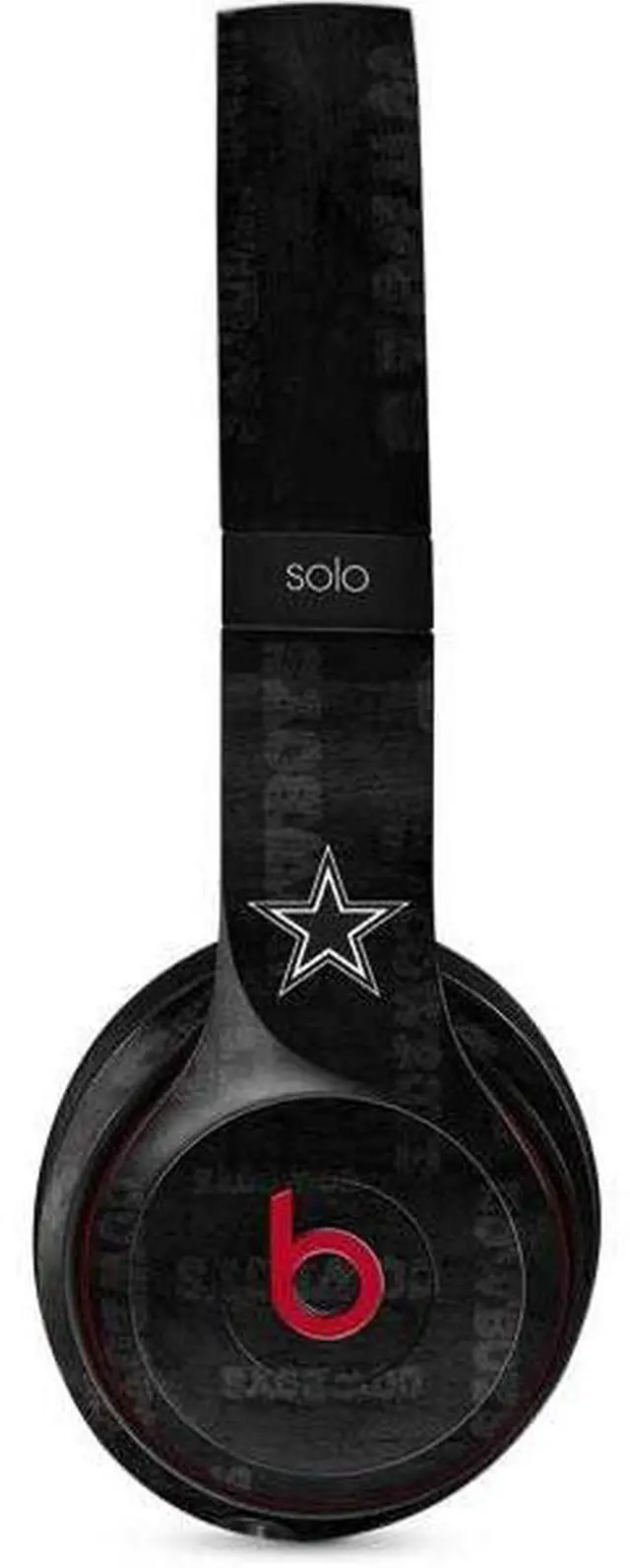 Main image of Decal Audio Skin Compatible with Beats Solo 3 Wireless - Officially Licensed NFL Dallas Cowboys Black & White Design