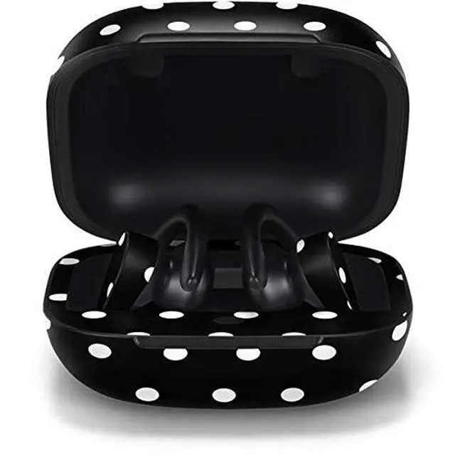 Alt view image 2 of 4 - Decal Audio Skin Compatible with PowerBeats Pro - Black and White Polka Dots Design