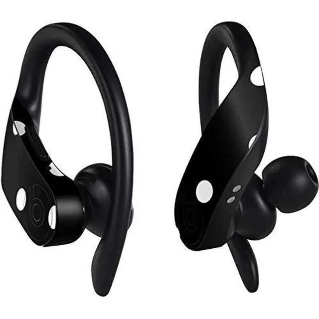 Alt view image 4 of 4 - Decal Audio Skin Compatible with PowerBeats Pro - Black and White Polka Dots Design