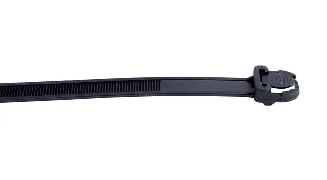 Alt view image 3 of 3 - 47-115UVB Releasable Cable Tie, 15 inch, 175 lb, Electrical Wire and Cord Management, Nylon Zip Tie, 4 Pk, UV Resistant Black