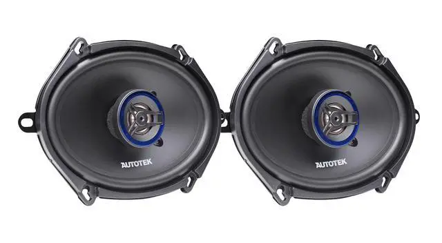 Alt view image 4 of 7 - Autotek SM5768CX 5 x 7 in / 6 x 8 in 250-Watt Peak 125-Watt RMS 4-Ohm 2-Way Coaxial Car Audio Speakers, Neo Mylar Soft Dome Tweeters, Alpha-Cellulose Poly Cones, Universal Vehicle Fitment, 4-Piece