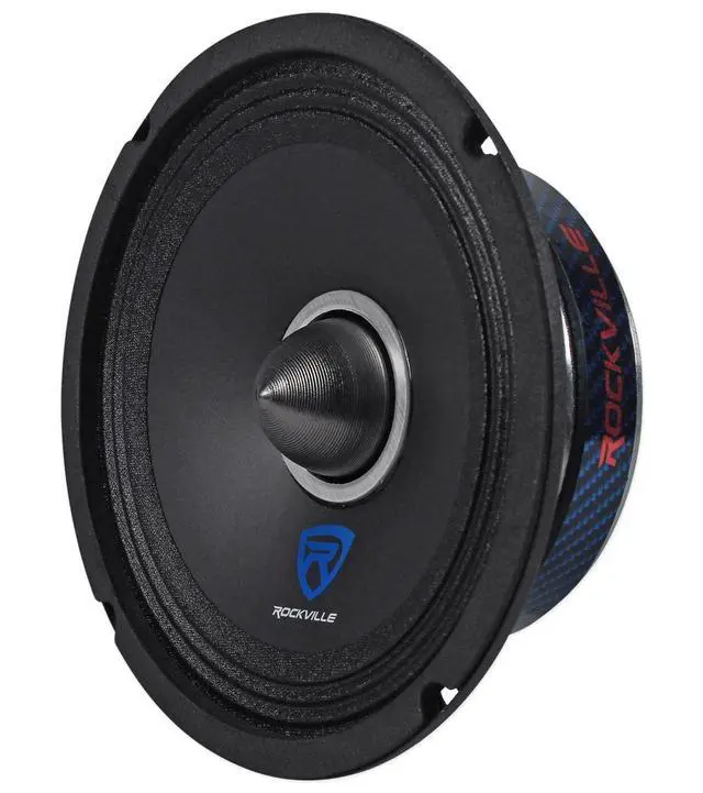 Alt view image 2 of 6 - RXM64 6.5" 4-Ohm Car Mid-Bass/Midrange Speaker w Bullet, 2-Pack | 150W Peak / 75W RMS, Kevlar Cone, 1.5" CCAR Voice Coil, 60 Oz Magnet, Wire Mesh Grille, 100dB, 125Hz-10kHz, Audio