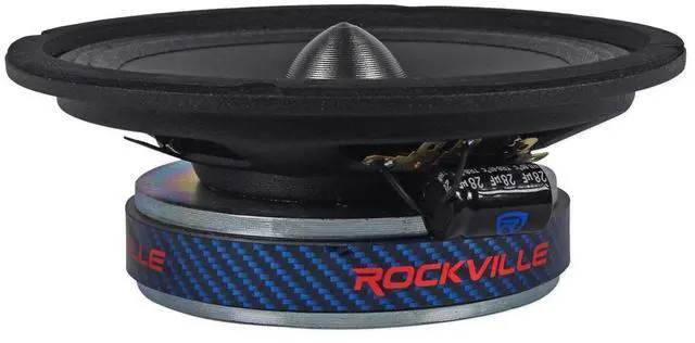 Alt view image 4 of 6 - RXM64 6.5" 4-Ohm Car Mid-Bass/Midrange Speaker w Bullet, 2-Pack | 150W Peak / 75W RMS, Kevlar Cone, 1.5" CCAR Voice Coil, 60 Oz Magnet, Wire Mesh Grille, 100dB, 125Hz-10kHz, Audio