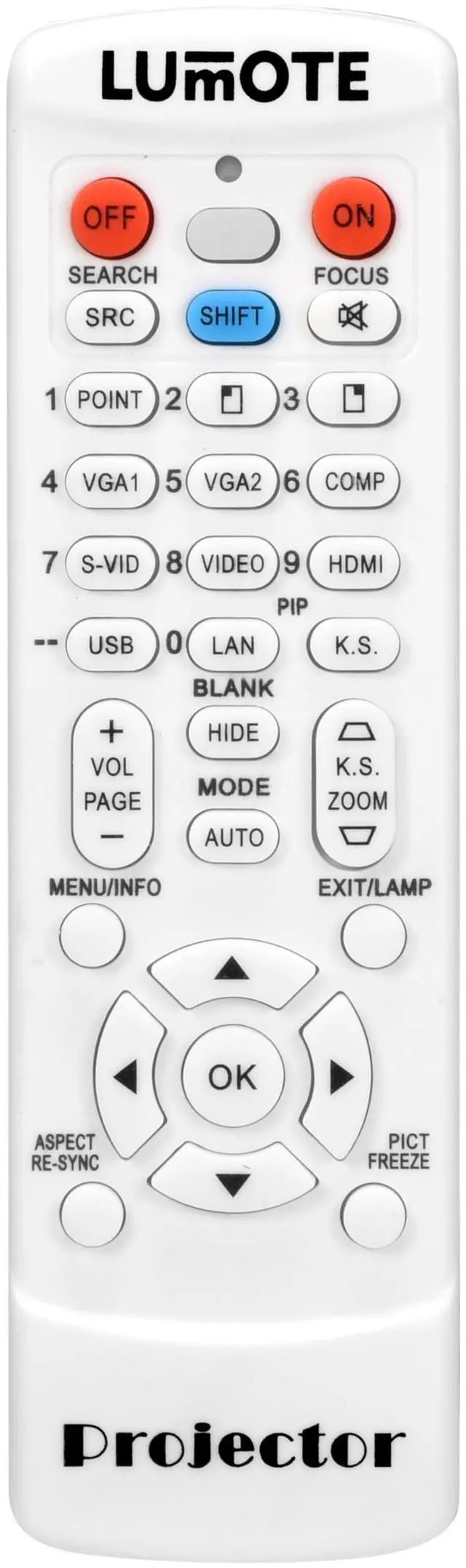 Main image of Replacement Remote for BENQ MP610 MP722 MP770 MP771 SP870 Remote Control