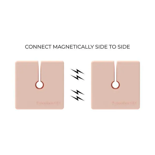 Alt view image 2 of 7 - Cable Blocks 4 Pack | Pink | Magnetic Weighted Silicone Cord Organizer for Desk, Home, Office, Nightstand | Flexible and Tangle-Free Cable Management