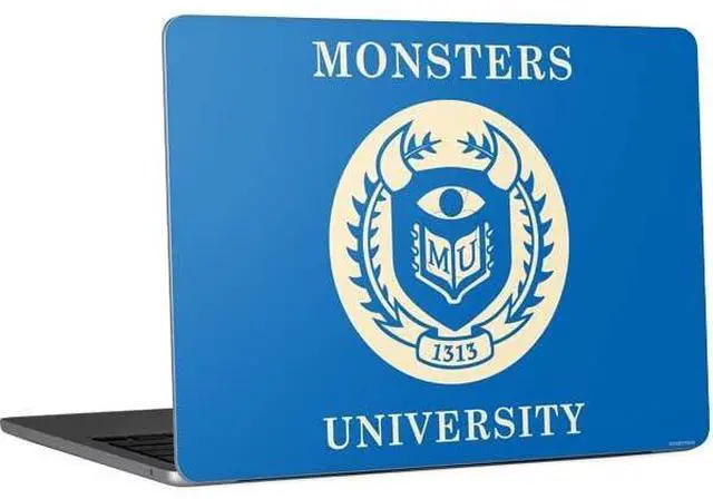 Main image of Decal Laptop Skin Compatible with MacBook Air 13in M4 (2025) - Officially Licensed Disney Monsters University SchoolÄôs Emblem Design