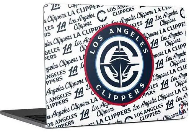 Main image of Decal Laptop Skin Compatible with MacBook Air 13in M4 (2025) - Officially Licensed NBA Los Angeles Clippers Blast Text Design