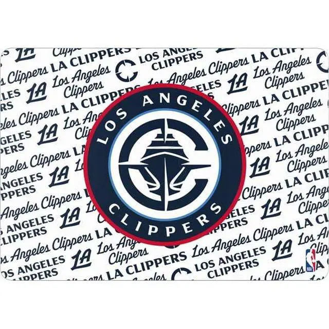 Alt view image 2 of 4 - Decal Laptop Skin Compatible with MacBook Air 13in M4 (2025) - Officially Licensed NBA Los Angeles Clippers Blast Text Design