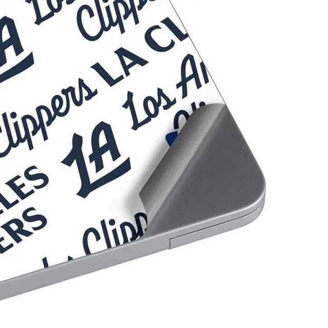Alt view image 4 of 4 - Decal Laptop Skin Compatible with MacBook Air 13in M4 (2025) - Officially Licensed NBA Los Angeles Clippers Blast Text Design