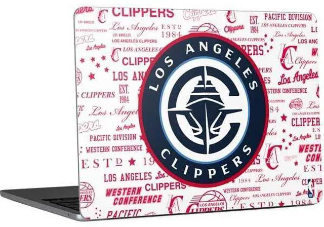 Main image of Decal Laptop Skin Compatible with MacBook Air 13in M4 (2025) - Officially Licensed NBA Los Angeles Clippers Blast Logos Design