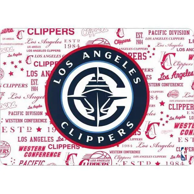 Alt view image 2 of 4 - Decal Laptop Skin Compatible with MacBook Air 13in M4 (2025) - Officially Licensed NBA Los Angeles Clippers Blast Logos Design