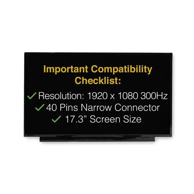 Alt view image 3 of 7 - Replacement Screen for MSI Stealth GS75 10SGS 40 Pins FHD 1920x1080 | Matte, LCD LED Display, Tools and Tape Included
