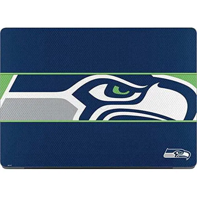 Alt view image 2 of 4 - Decal Laptop Skin Compatible with MacBook Pro 14in (2021) - Officially Licensed NFL Seattle Seahawks Zone Block Design