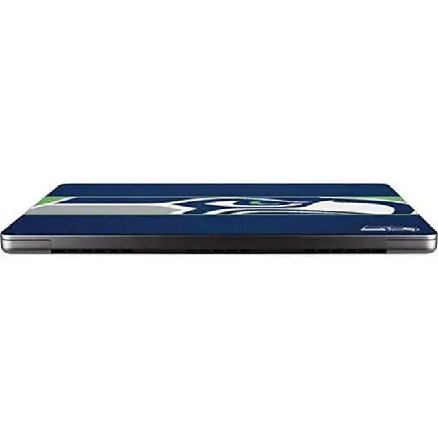 Alt view image 3 of 4 - Decal Laptop Skin Compatible with MacBook Pro 14in (2021) - Officially Licensed NFL Seattle Seahawks Zone Block Design