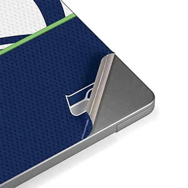 Alt view image 4 of 4 - Decal Laptop Skin Compatible with MacBook Pro 14in (2021) - Officially Licensed NFL Seattle Seahawks Zone Block Design