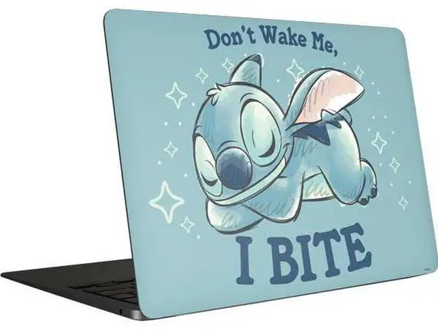 Main image of Decal Laptop Skin Compatible with MacBook Air 13in (2020) - Officially Licensed Disney Lilo and Stitch Dont Wake Me I Bite Design