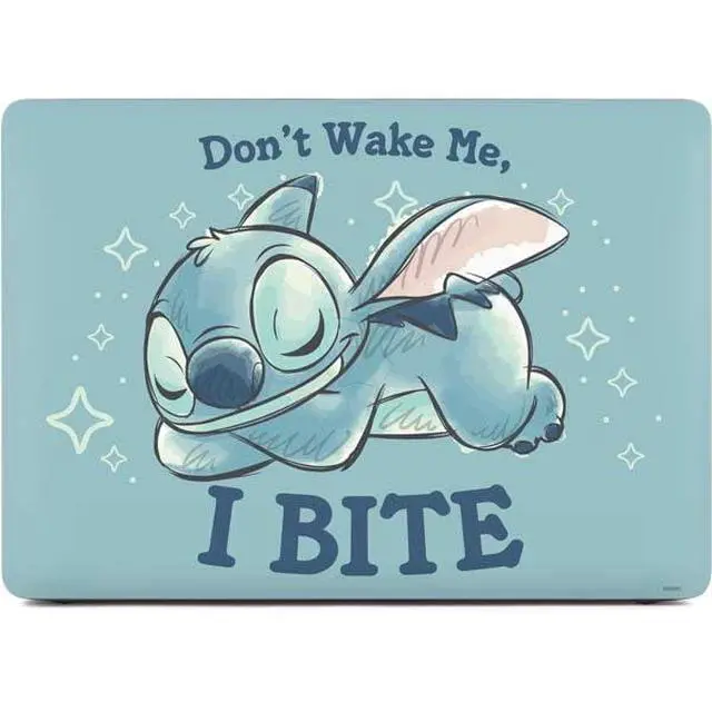 Alt view image 2 of 4 - Decal Laptop Skin Compatible with MacBook Air 13in (2020) - Officially Licensed Disney Lilo and Stitch Dont Wake Me I Bite Design
