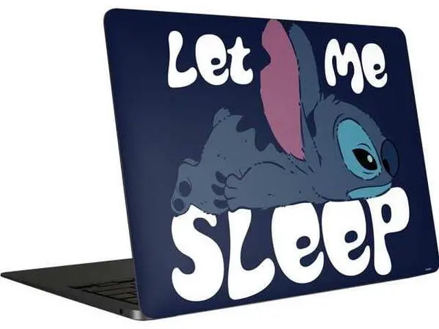 Main image of Decal Laptop Skin Compatible with MacBook Air 13in (2020) - Officially Licensed Disney Lilo and Stitch Let Me Sleep Design
