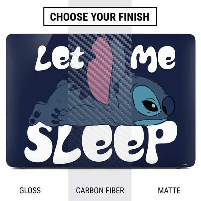 Alt view image 4 of 4 - Decal Laptop Skin Compatible with MacBook Air 13in (2020) - Officially Licensed Disney Lilo and Stitch Let Me Sleep Design