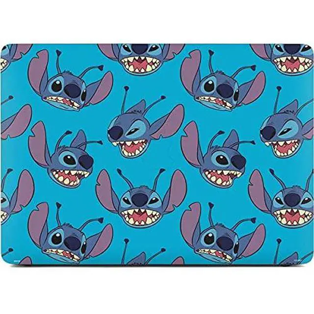 Alt view image 2 of 4 - Decal Laptop Skin Compatible with MacBook Air 13in (2020) - Officially Licensed Disney Lilo and Stitch Face Expression Pattern Design