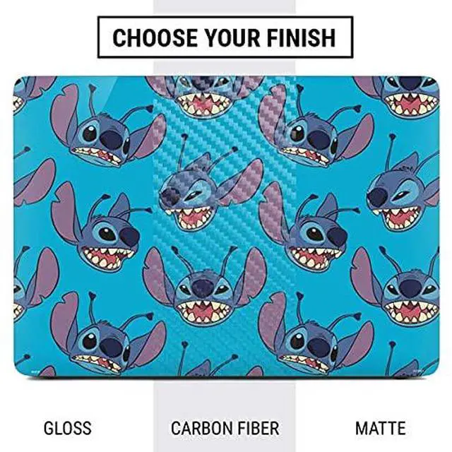 Alt view image 4 of 4 - Decal Laptop Skin Compatible with MacBook Air 13in (2020) - Officially Licensed Disney Lilo and Stitch Face Expression Pattern Design