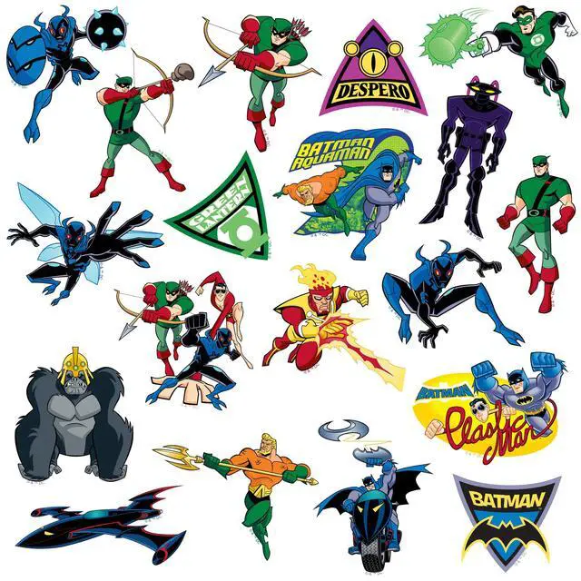Alt view image 3 of 6 - Batman: The Brave and the Bold 150 Vinyl Stickers Waterproof Die-Cut Decals