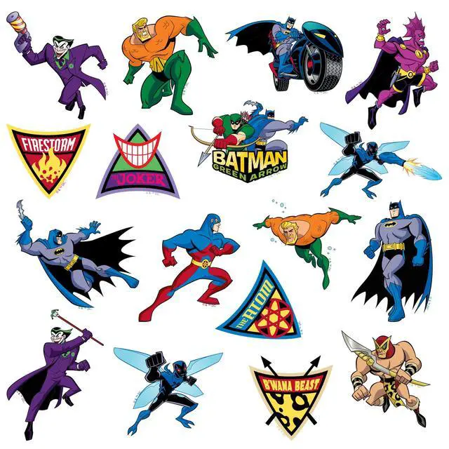 Alt view image 4 of 6 - Batman: The Brave and the Bold 150 Vinyl Stickers Waterproof Die-Cut Decals