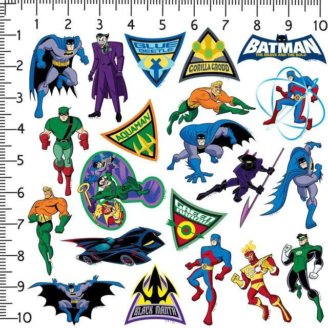 Alt view image 2 of 6 - Batman: The Brave and the Bold 150 Vinyl Stickers Waterproof Die-Cut Decals