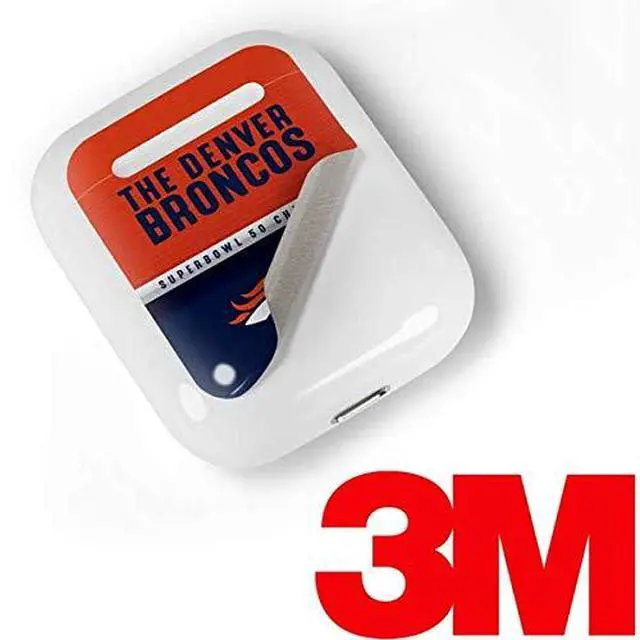 Alt view image 3 of 4 - Decal Audio Skin Compatible with Apple AirPods - Officially Licensed NFL Denver Broncos Super Bowl 50 Champions Design