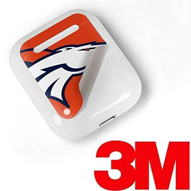 Alt view image 3 of 4 - Decal Audio Skin Compatible with Apple AirPods - Officially Licensed NFL Denver Broncos Large Logo Design