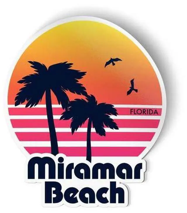 Main image of Miramar Beach Florida - Vinyl Sticker - Large Size, 11 in