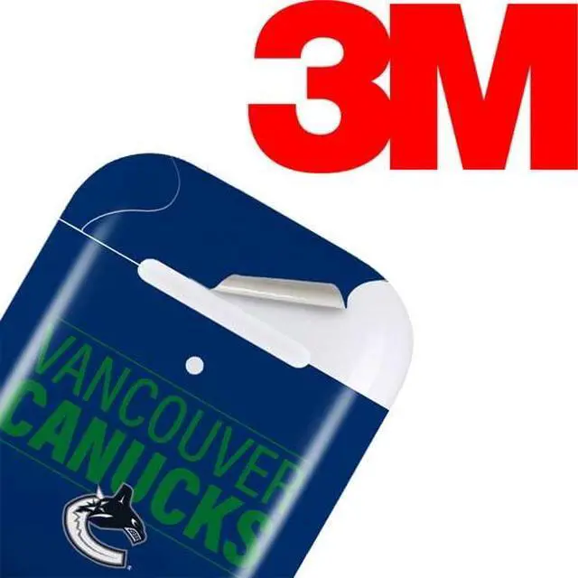 Alt view image 3 of 4 - Decal Audio Skin Compatible with Apple AirPods - Officially Licensed NHL Vancouver Canucks Lineup Design