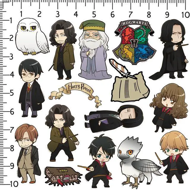 Alt view image 2 of 6 - Harry Potter Chibi Anime Theme 100 Vinyl Stickers Waterproof Die-Cut Decals