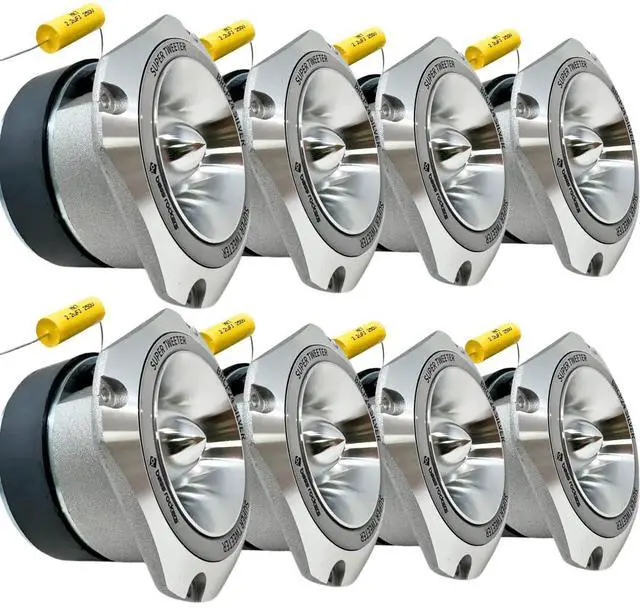 Main image of BRCP24 Silver 4" Bullet Tweeter, 400W Peak/200W RMS, 8-Ohm Die-Cast Aluminum Body, High-Output (up to 110 dB), 4kHz-20kHz Frequency Response (Silver)