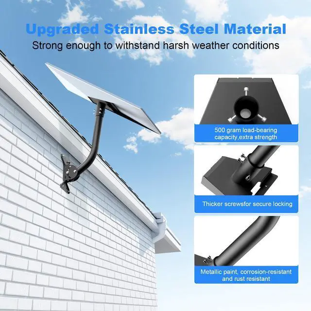 Alt view image 3 of 6 - Gen 3 Starlink Mount, Adjustable Starlink Mounting Kit, Thickened Starlink Wall/Roof Mount for Starlink Internet Kit Satellite