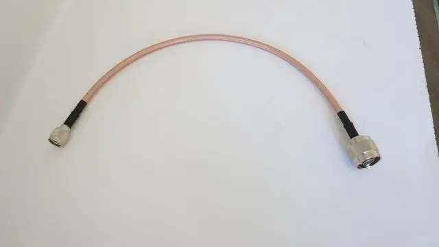 Main image of RG142 N Male to Mini UHF Male Coaxial Cable Low Loss 50ohm Double Shielded with Tanned FEP(Teflon) Jacket (3 ft)