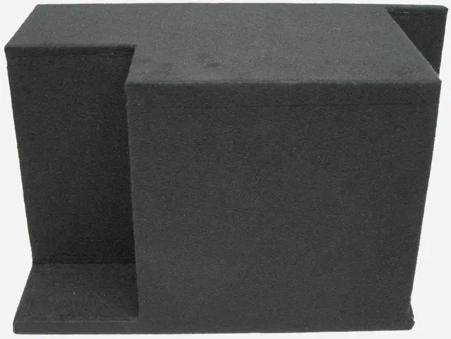 Alt view image 2 of 2 - Fits 2005-2014 Ford Mustang Coupe Single 12" Trunk Corner Subwoofer Box ASC | Angled 12 inch sub enclosure, space saving cargo design, deep bass upgrade, easy install, pairs with amp and wiring kit