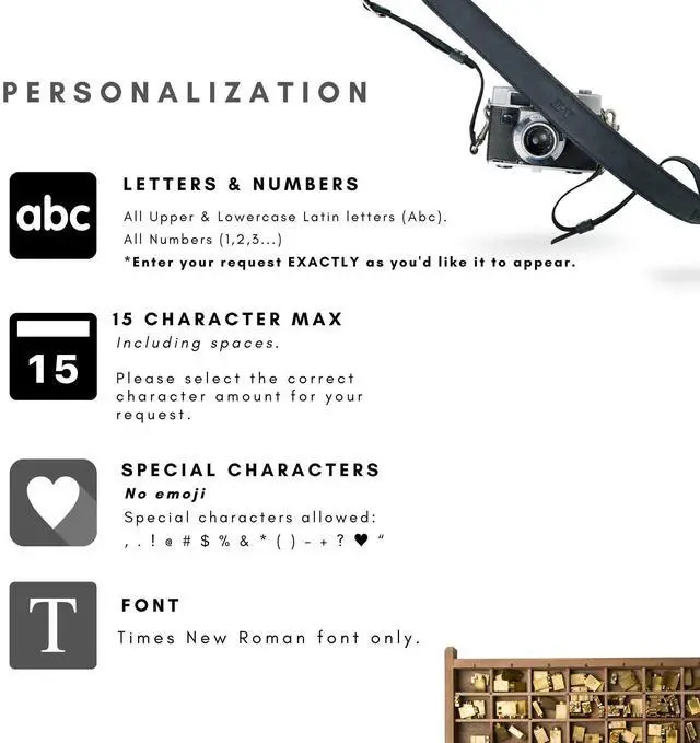 Alt view image 5 of 7 - Personalized 100% Leather DSLR Camera Strap, Compatible with Canon Camera & Nikon | Handmade Camera Harness, Gifts for Photographers, Heavy Duty Leather Camera Sling | Steve (Charcoal)