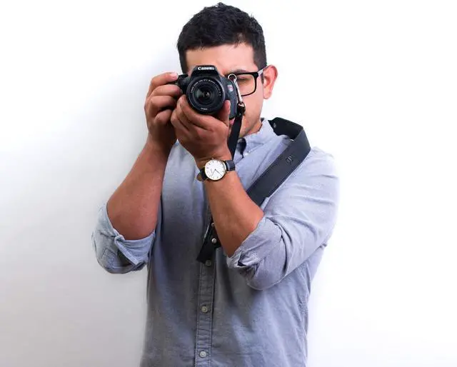 Alt view image 6 of 7 - Personalized 100% Leather DSLR Camera Strap, Compatible with Canon Camera & Nikon | Handmade Camera Harness, Gifts for Photographers, Heavy Duty Leather Camera Sling | Steve (Charcoal)