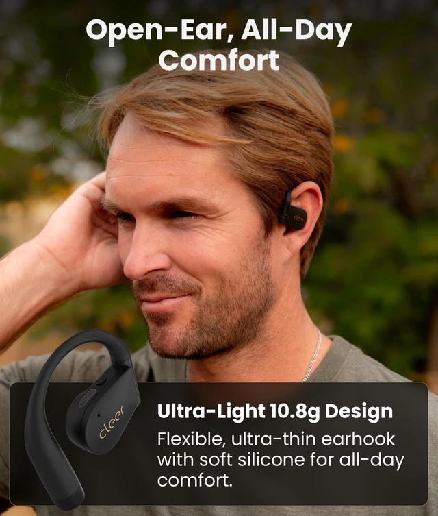 Alt view image 4 of 7 - ARC 4 Plus Open Ear Earbuds with Dolby Audio,Black True wireless Bluetooth with head tracking, IPX7 waterproof earhook,34H playtime, custom EQ,for sports, running & workout